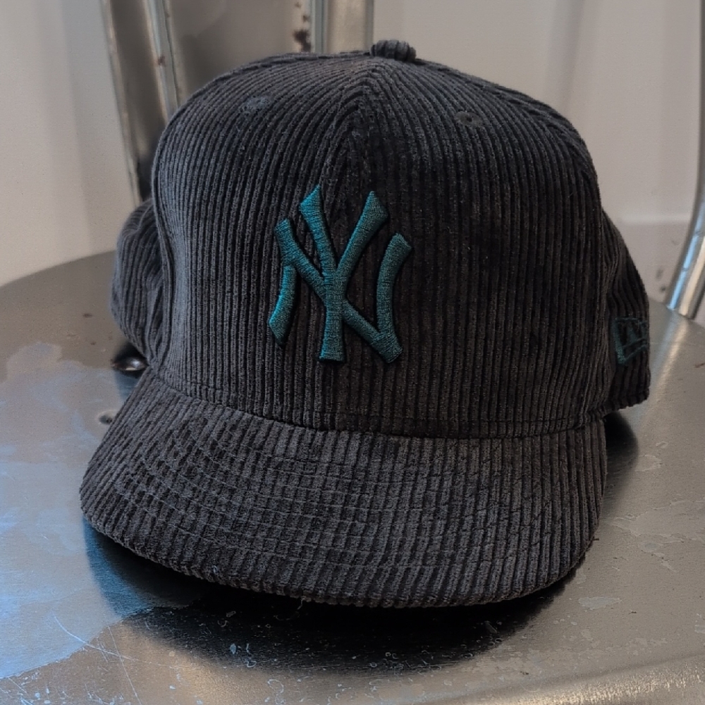 59Fifty 7 3/8 NY Brown Corduroy Cap with Teal Logo